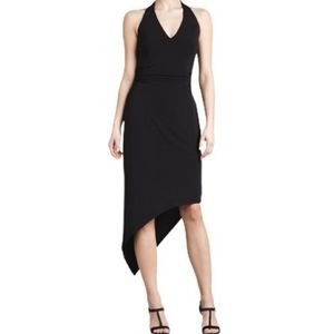 Black halter dress by David Meister